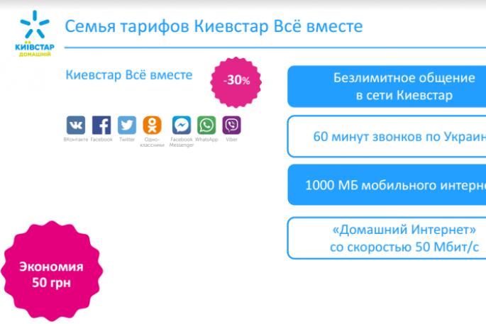 Киевстар запускает тариф который объединяет мобильную связь, домашний интернет и ТВ (обновлено)
